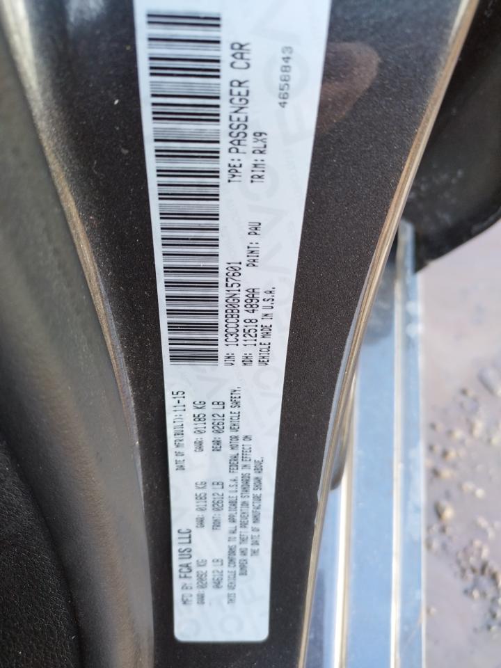Photo 10 from auction – 2016 CHRYSLER 200 S with VIN 1C3CCCBB0GN157601