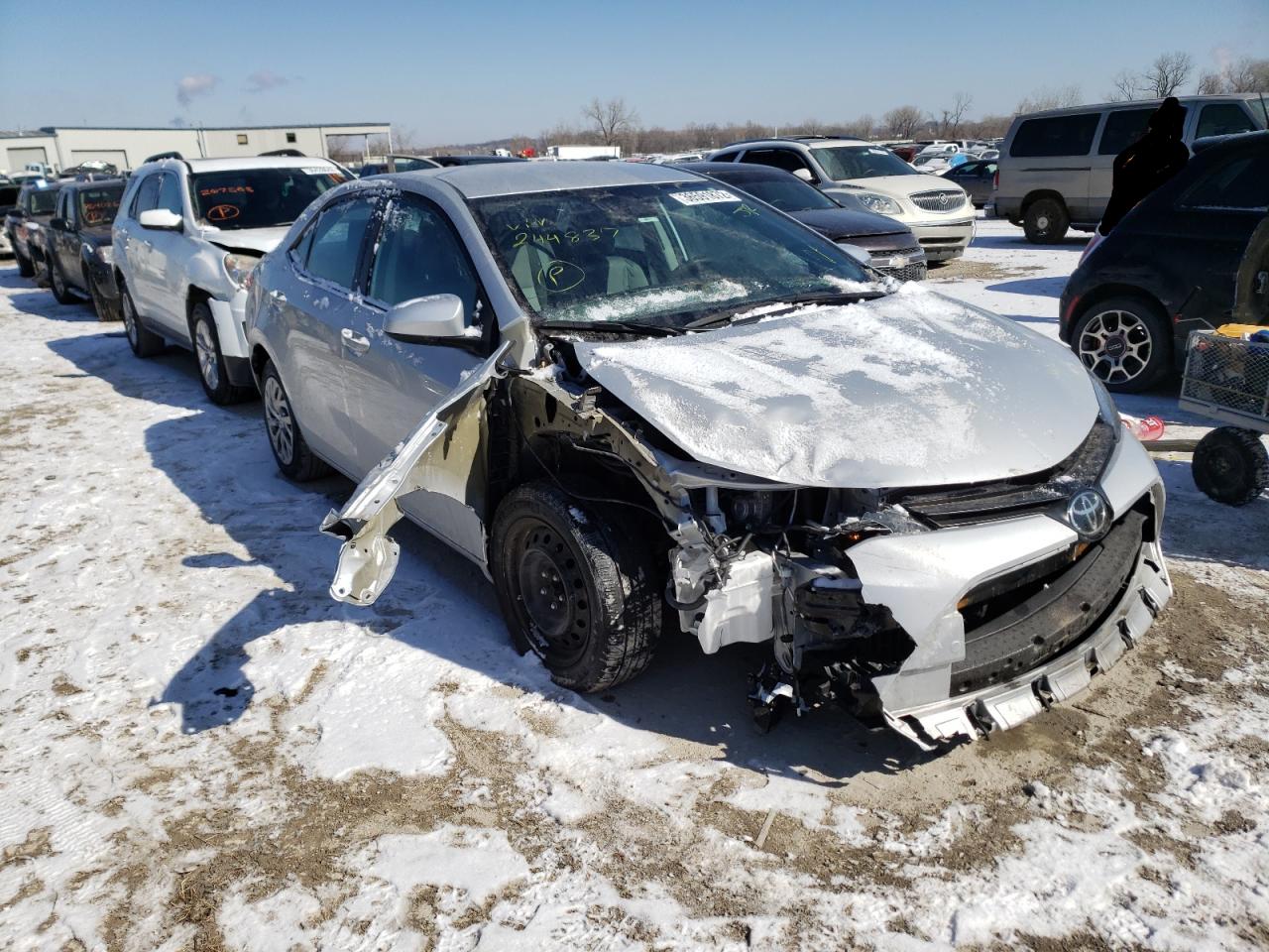 TOYOTA COROLLA L 2019 with VIN 2T1BURHE9KC244837 - Photo from auction