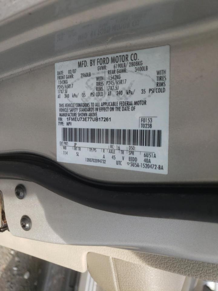 Photo 10 from auction – 2007 FORD EXPLORER X with VIN 1FMEU73E77UB17261