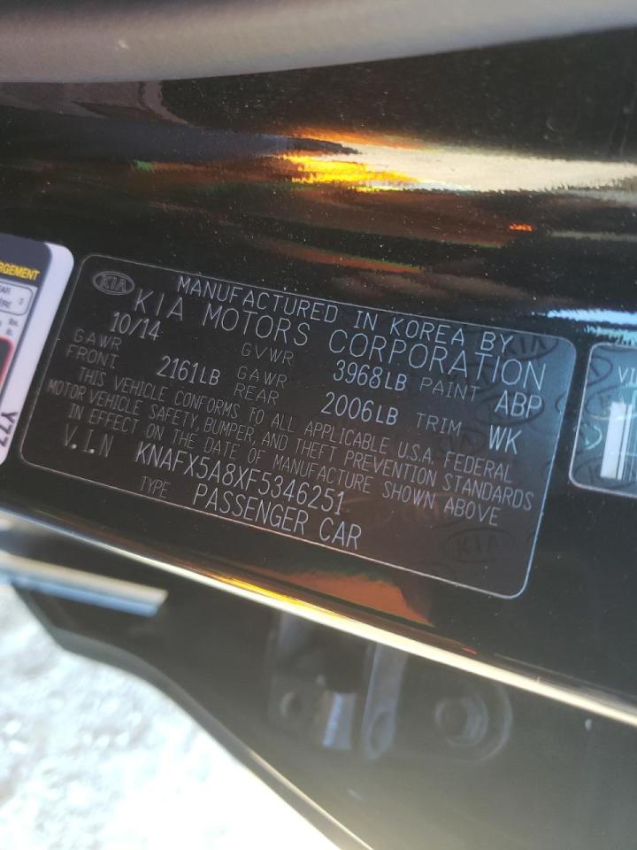 Photo 10 from auction – 2015 KIA FORTE EX with VIN KNAFX5A8XF5346251