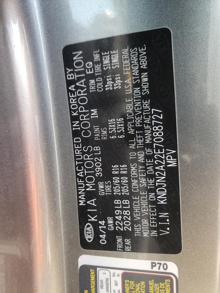 Photo 10 from auction – 2014 KIA SOUL with VIN KNDJN2A22E7088727