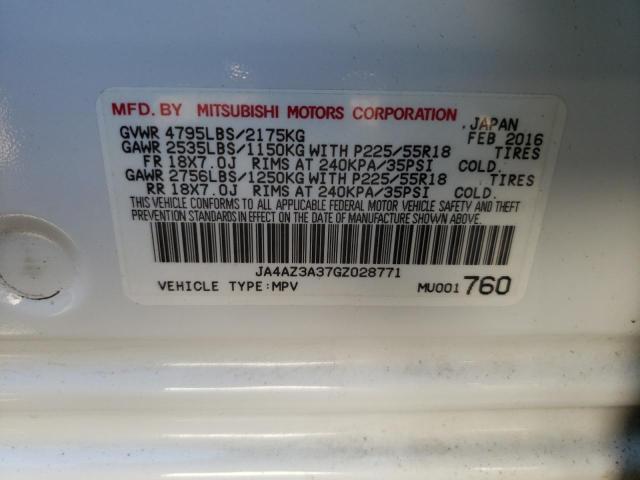 Photo 10 from auction – 2016 MITSUBISHI OUTLANDER with VIN JA4AZ3A37GZ028771