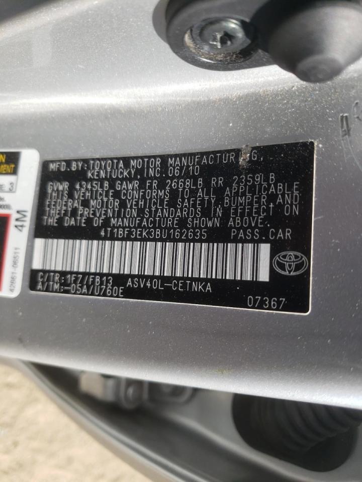 Photo 10 from auction – 2011 TOYOTA CAMRY BASE with VIN 4T1BF3EK3BU162635