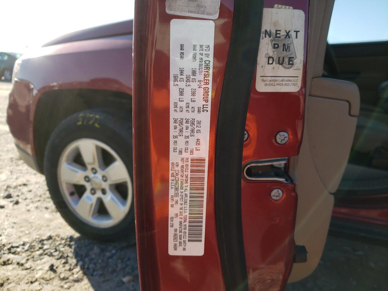 Photo 10 from auction – 2014 JEEP COMPASS SP with VIN 1C4NJCBA6ED881555
