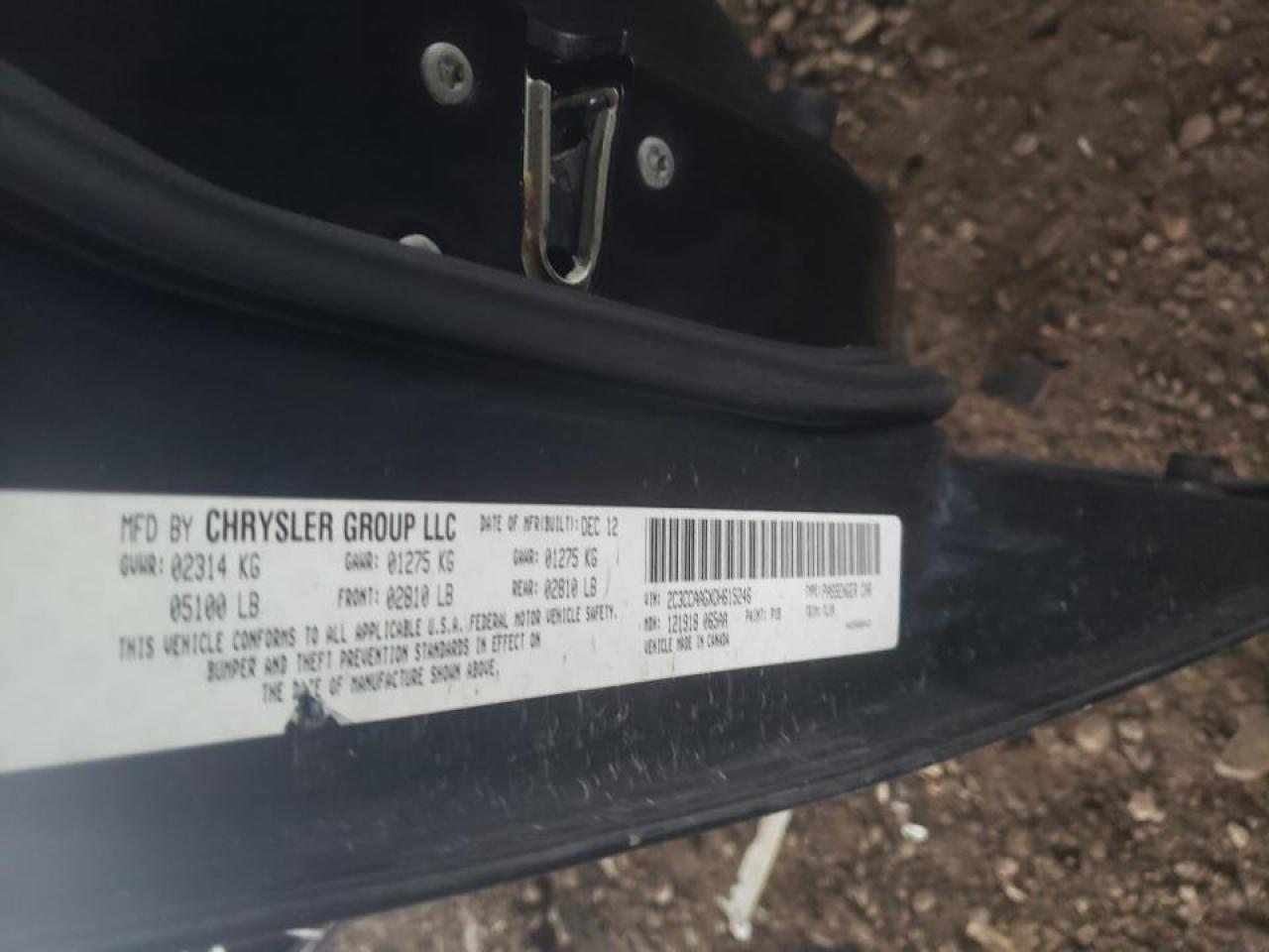 Photo 10 from auction – 2013 CHRYSLER 300 with VIN 2C3CCAAGXDH615246