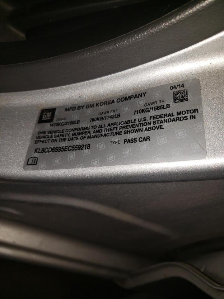 Photo 10 from auction – 2014 CHEVROLET SPARK 1LT with VIN KL8CD6S95EC559218