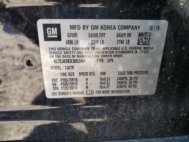 Photo 10 from auction – 2020 CHEVROLET TRAX LS with VIN KL7CJKSB3LB053494