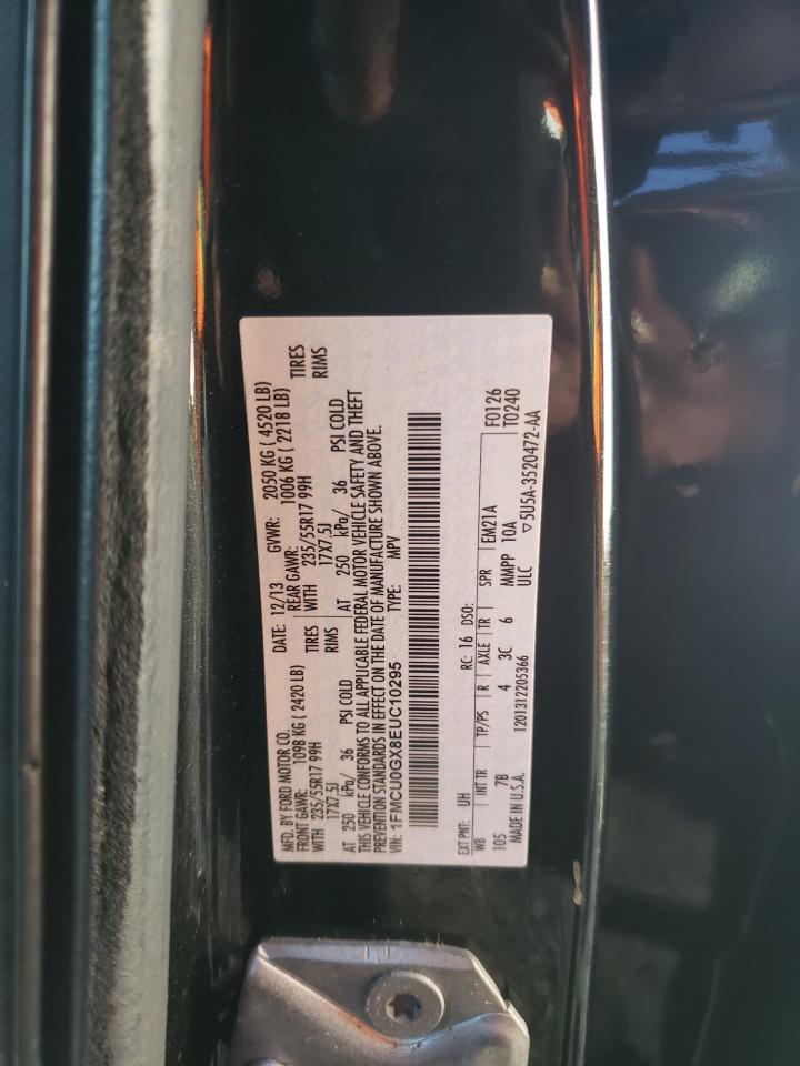 Photo 10 from auction – 2014 FORD ESCAPE SE with VIN 1FMCU0GX8EUC10295