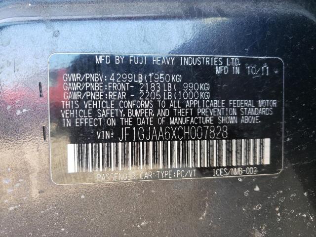 Photo 10 from auction – 2012 SUBARU IMPREZA with VIN JF1GJAA6XCH007828