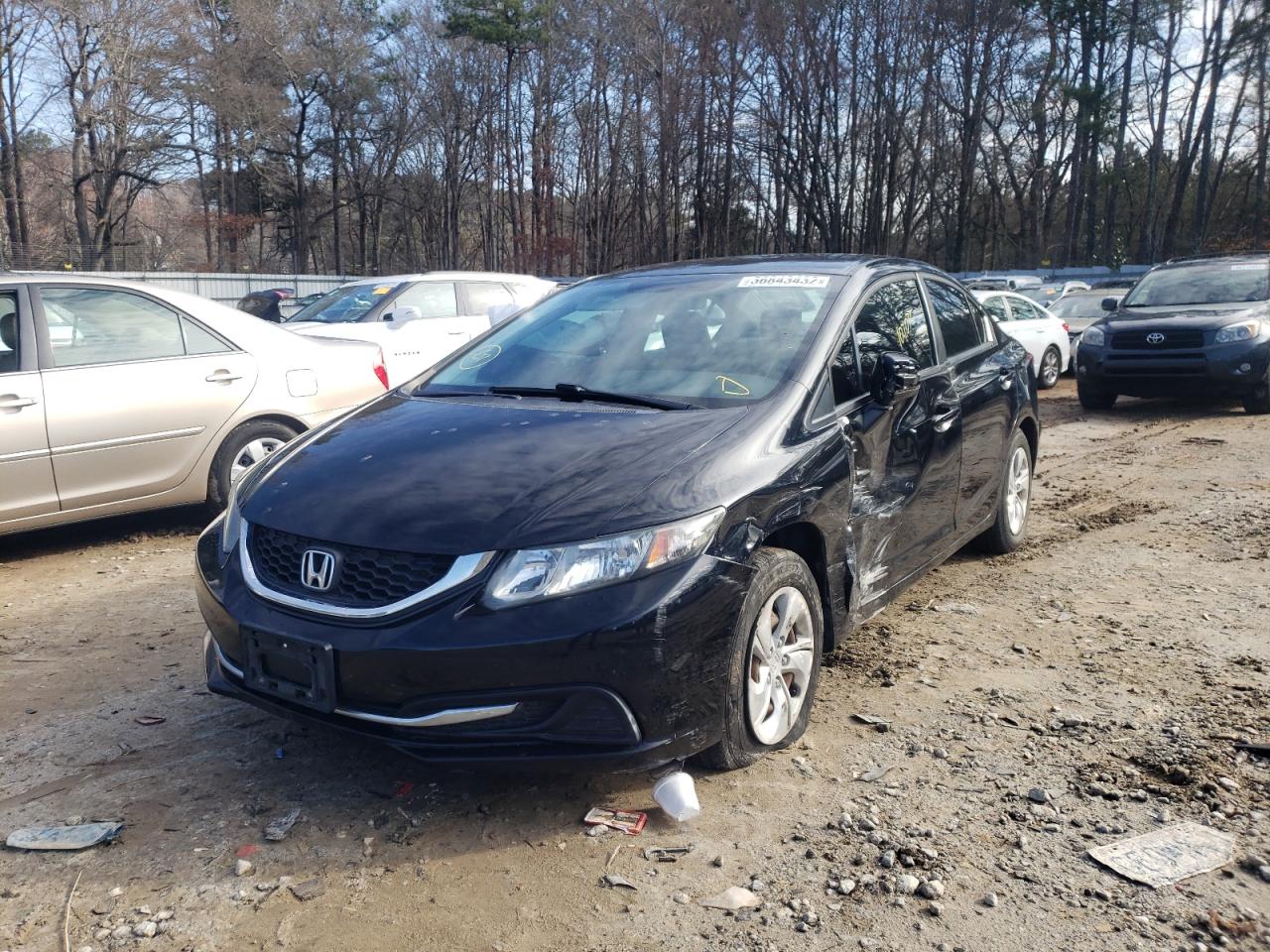 Photo 2 from auction – 2014 HONDA CIVIC LX with VIN 19XFB2E52EE003193