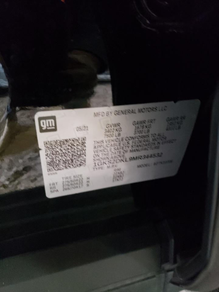 Photo 10 from auction – 2021 GMC YUKON DENA with VIN 1GKS2DKL9MR344532