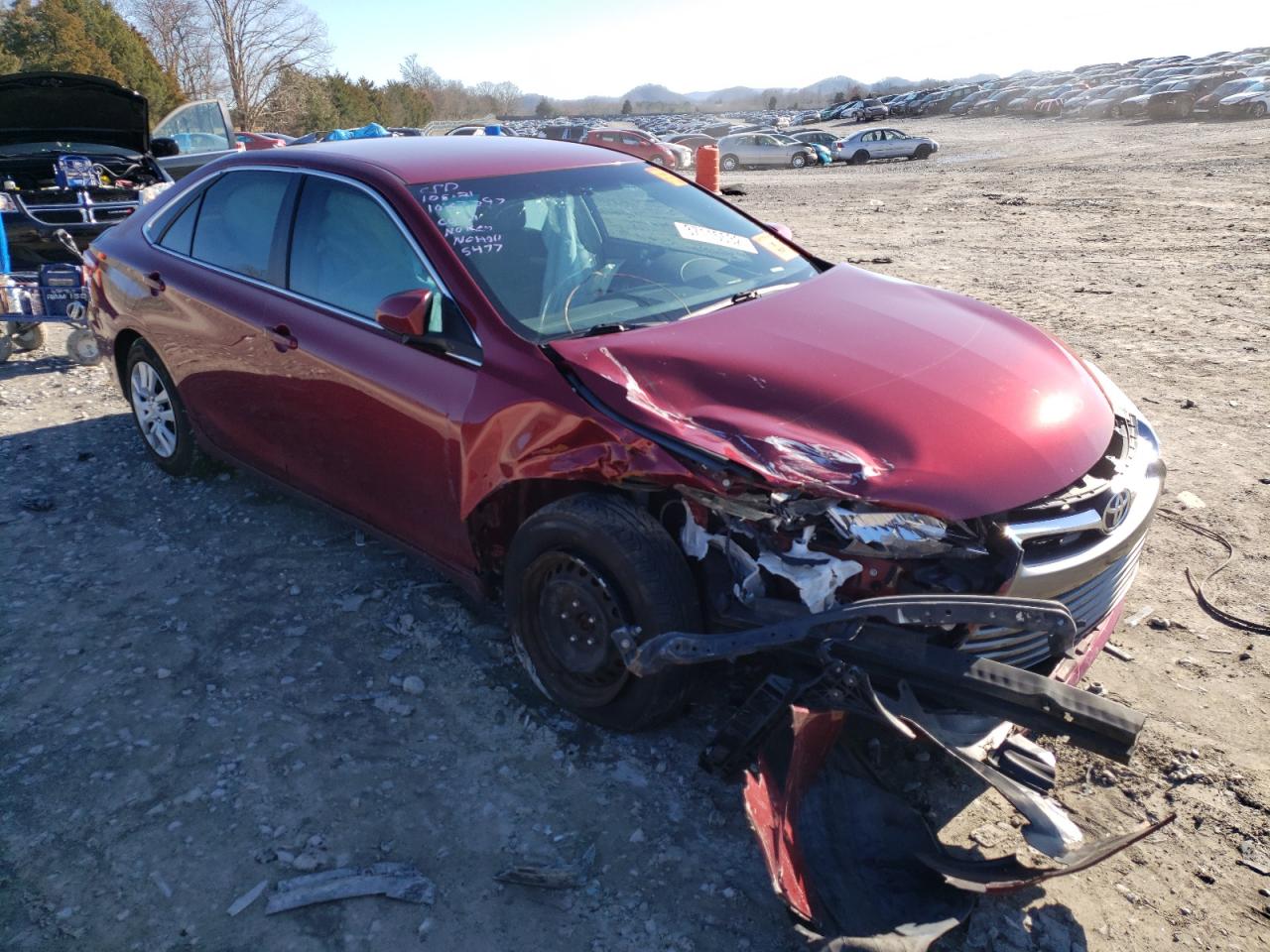 TOYOTA CAMRY LE 2016 with VIN 4T1BF1FK8GU585477 - Photo from auction