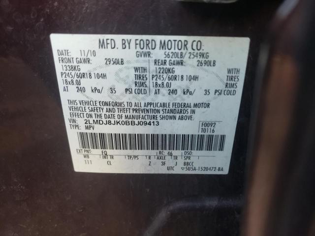 Photo 10 from auction – 2011 LINCOLN MKX with VIN 2LMDJ8JK0BBJ09413