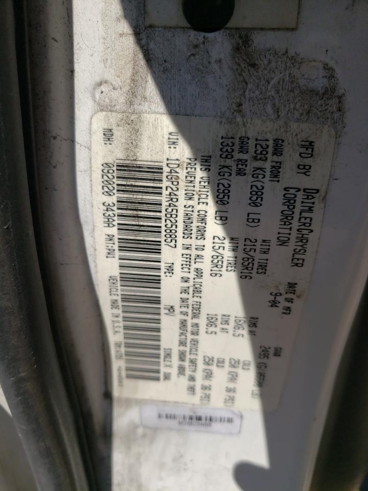 Photo 10 from auction – 2005 DODGE GRAND CARA with VIN 1D4GP24R45B258857