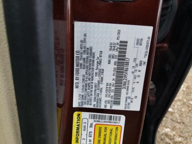 Photo 10 from auction – 2015 LINCOLN MKZ with VIN 3LN6L2J95FR618817