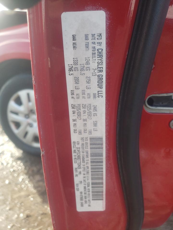 Photo 10 from auction – 2013 DODGE JOURNEY SE with VIN 3C4PDCAB8DT733426