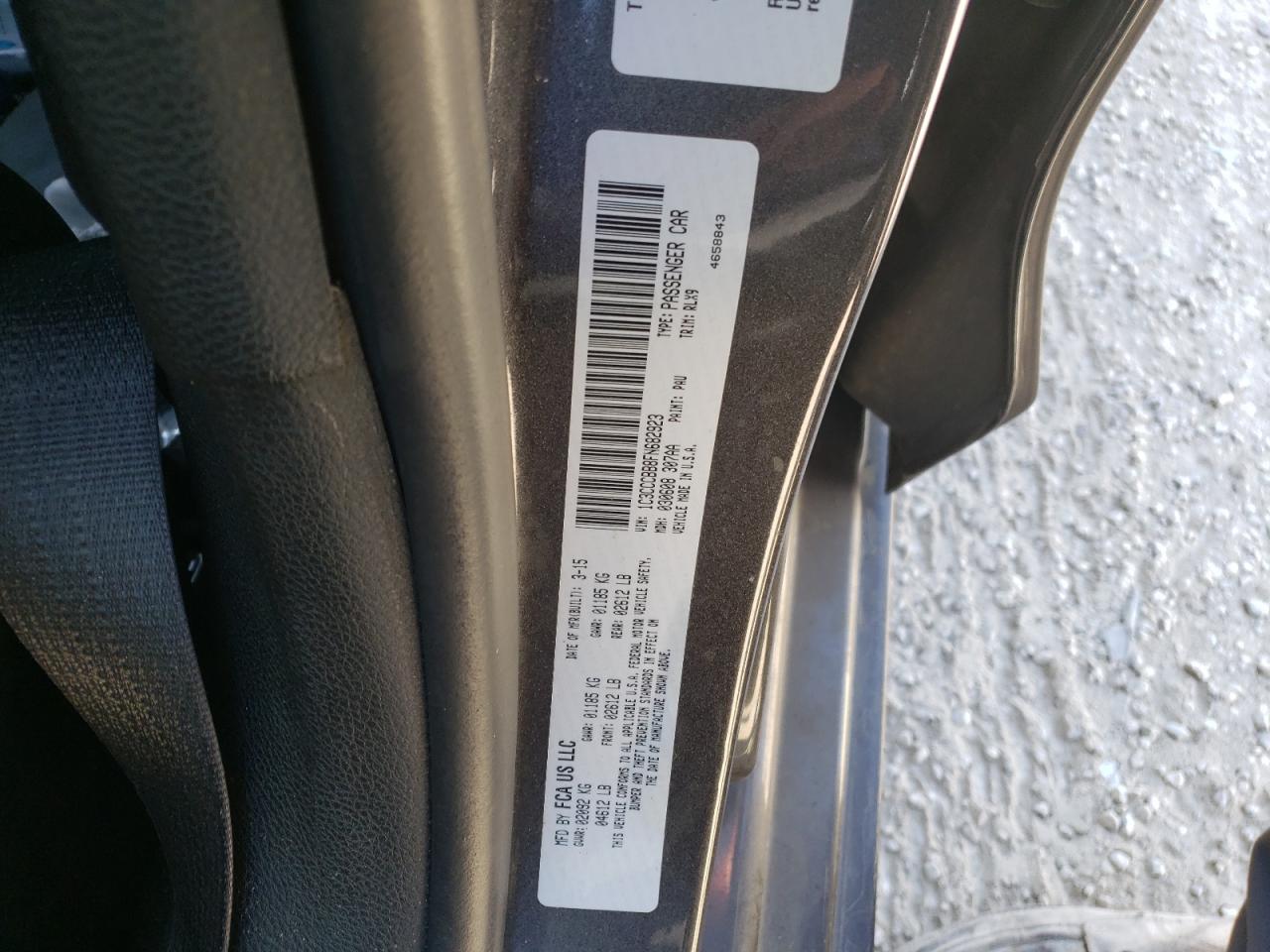 Photo 10 from auction – 2015 CHRYSLER 200 S with VIN 1C3CCCBB8FN682923