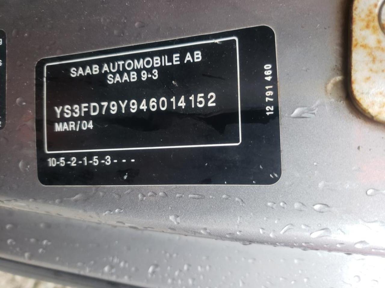 Photo 10 from auction – 2004 SAAB 9-3 ARC with VIN YS3FD79Y946014152