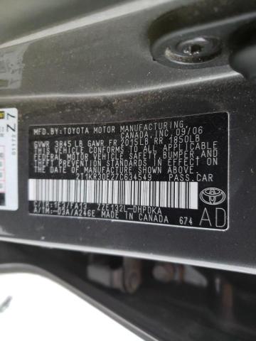 Photo 10 from auction – 2007 TOYOTA COROLLA MA with VIN 2T1KR30E27C634549