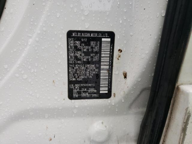 Photo 10 from auction – 2012 NISSAN QUEST S with VIN JN8AE2KPXC9046113