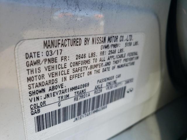 Photo 10 from auction – 2017 INFINITI Q50 PREMIU with VIN JN1EV7AR1HM840969