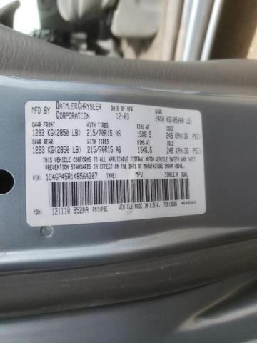 Photo 10 from auction – 2004 CHRYSLER TOWN & COU with VIN 1C4GP45R14B564307
