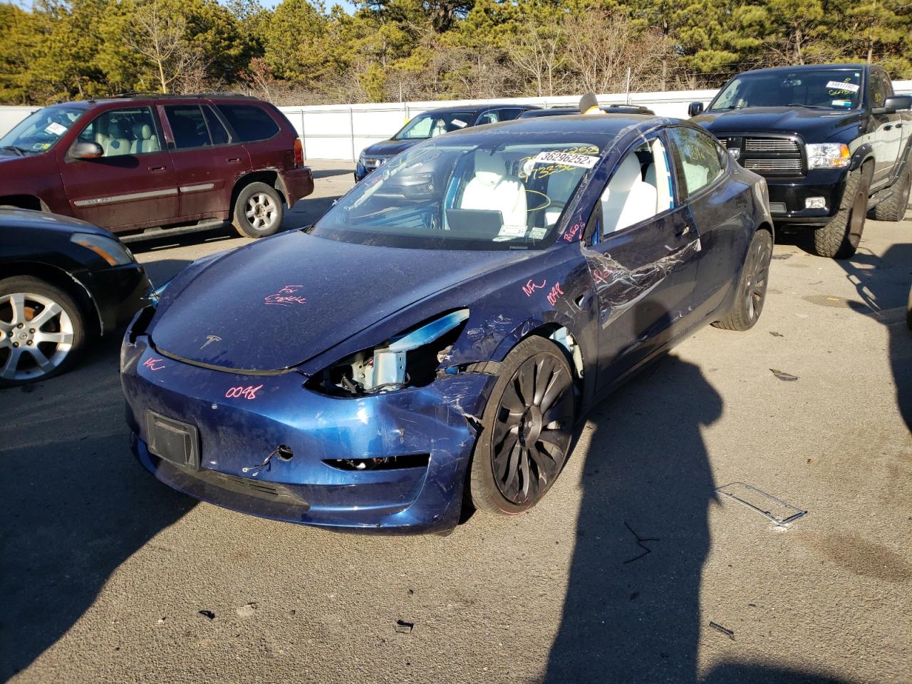 Photo 2 from auction – 2021 TESLA MODEL 3 with VIN 5YJ3E1EC2MF973332