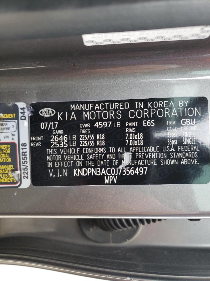 Photo 10 from auction – 2018 KIA SPORTAGE E with VIN KNDPN3AC0J7356497