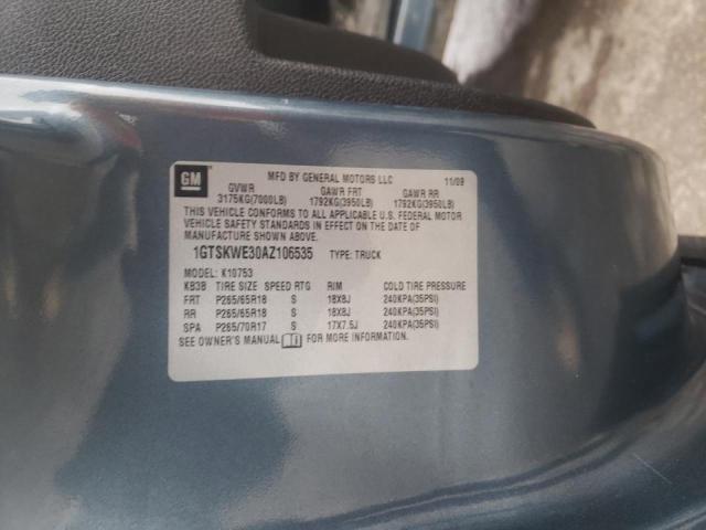 Photo 10 from auction – 2010 GMC SIERRA K15 with VIN 1GTSKWE30AZ106535