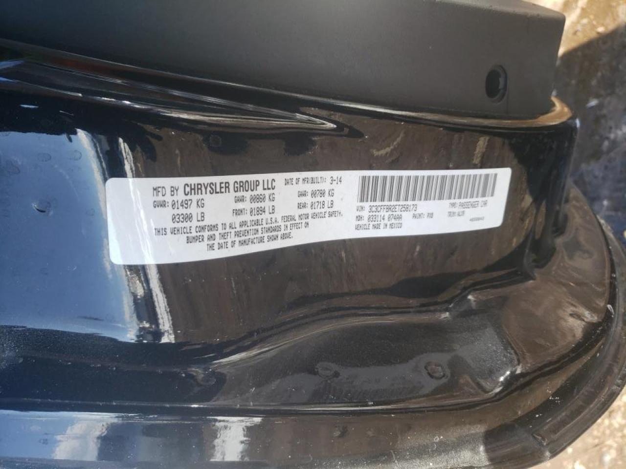 Photo 10 from auction – 2014 FIAT 500 SPORT with VIN 3C3CFFBR2ET258173