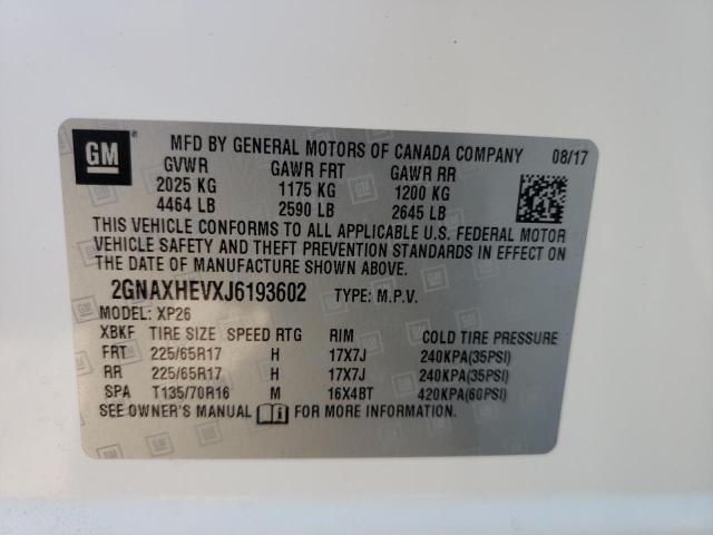 Photo 10 from auction – 2018 CHEVROLET EQUINOX LS with VIN 2GNAXHEVXJ6193602
