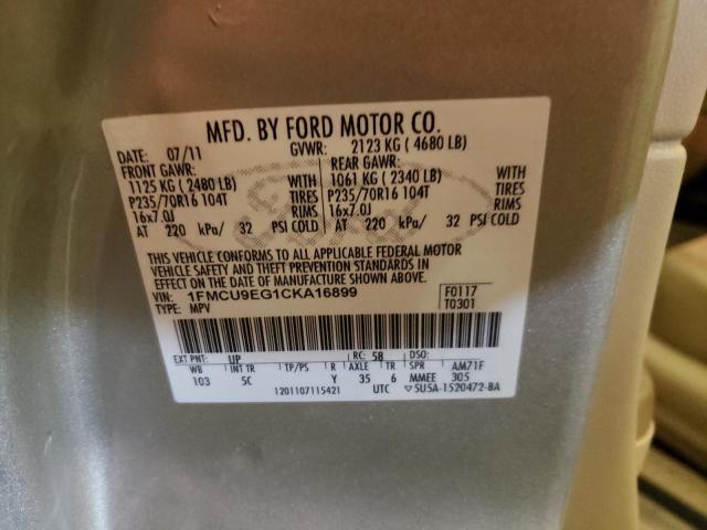 Photo 10 from auction – 2012 FORD ESCAPE LIM with VIN 1FMCU9EG1CKA16899