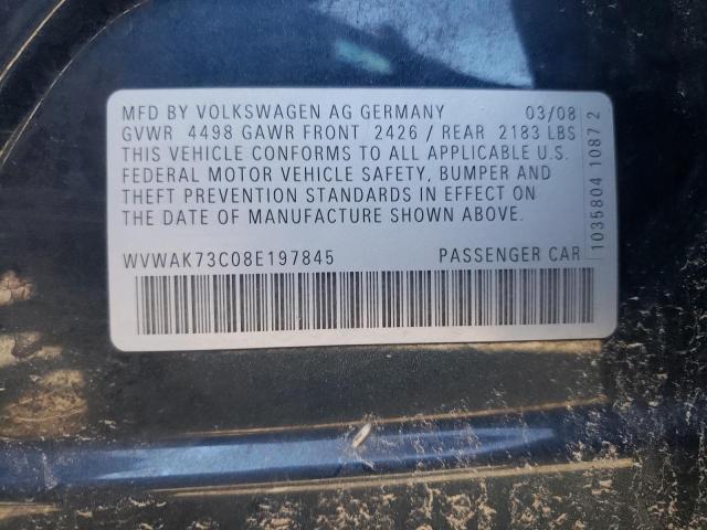 Photo 10 from auction – 2008 VOLKSWAGEN PASSAT KOM with VIN WVWAK73C08E197845