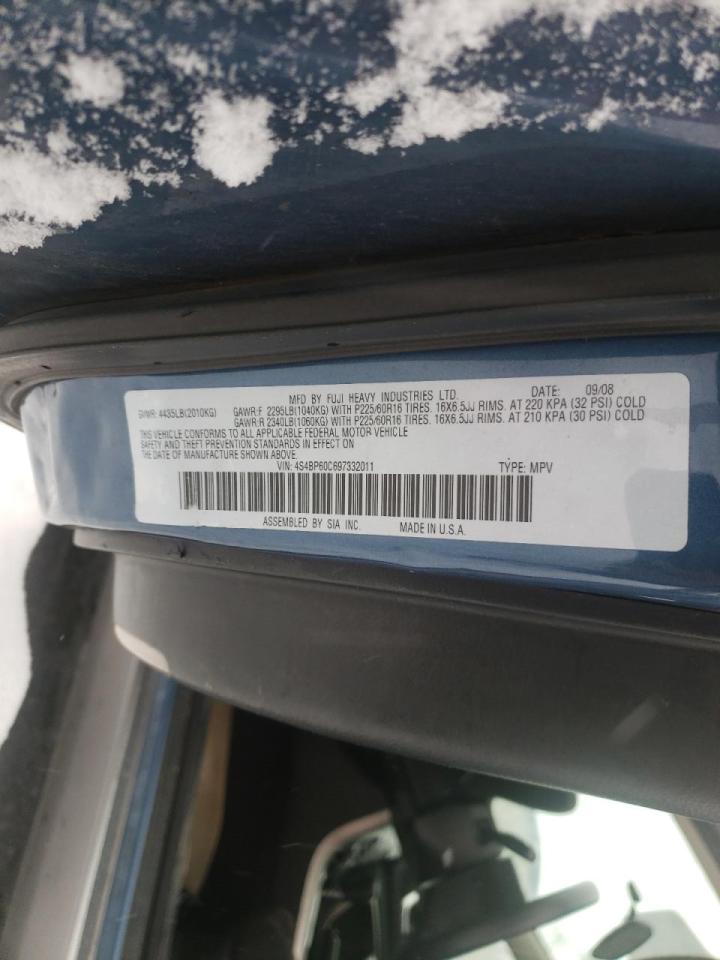 Photo 10 from auction – 2009 SUBARU OUTBACK with VIN 4S4BP60C697332011