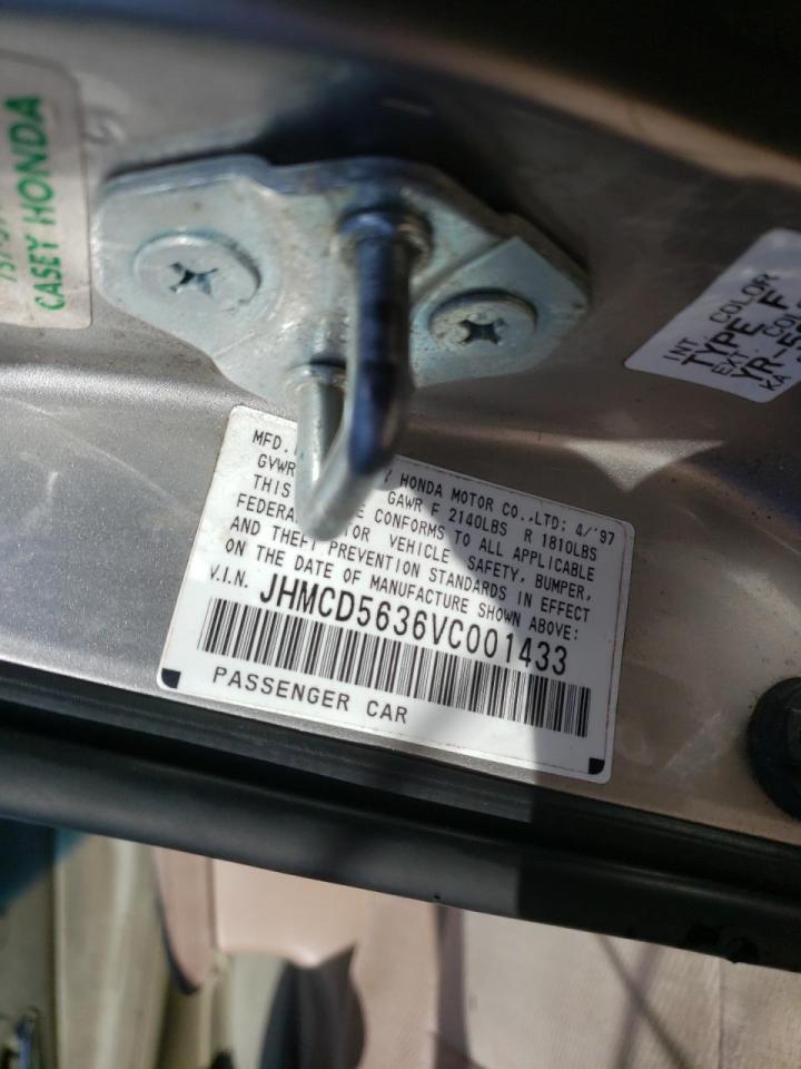 Photo 10 from auction – 1997 HONDA ACCORD DX with VIN JHMCD5636VC001433