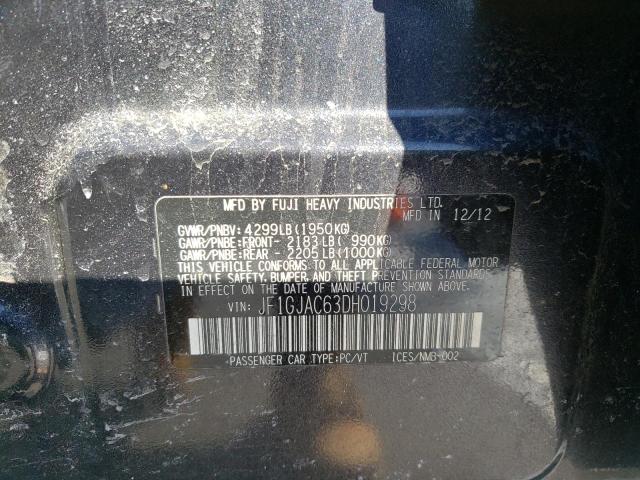 Photo 10 from auction – 2013 SUBARU IMPREZA PR with VIN JF1GJAC63DH019298