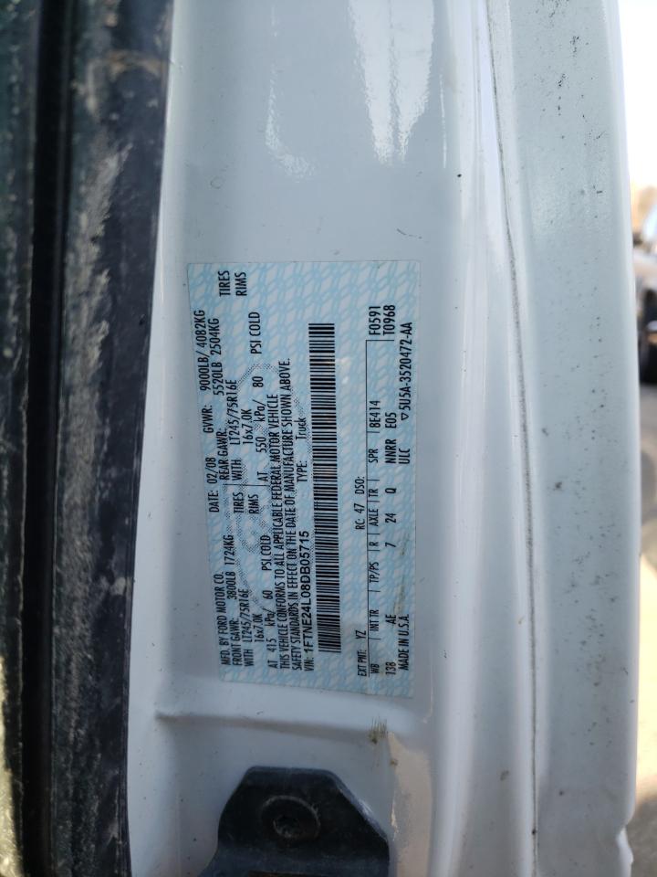 Photo 10 from auction – 2008 FORD ECONOLINE with VIN 1FTNE24L08DB05715
