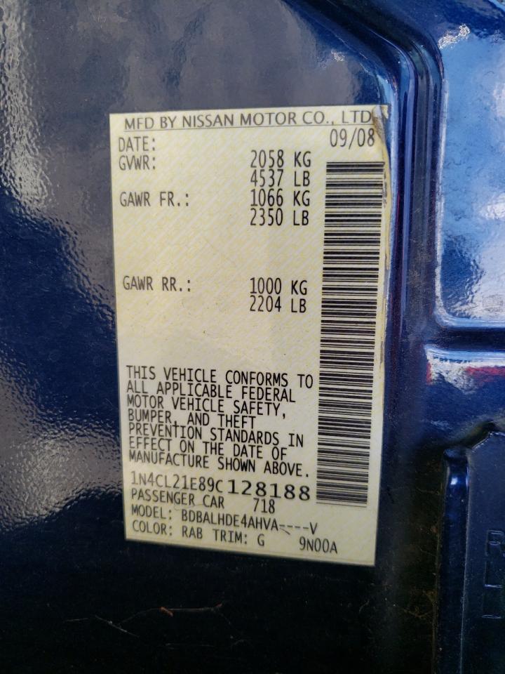 Photo 10 from auction – 2009 NISSAN ALTIMA HYB with VIN 1N4CL21E89C128188