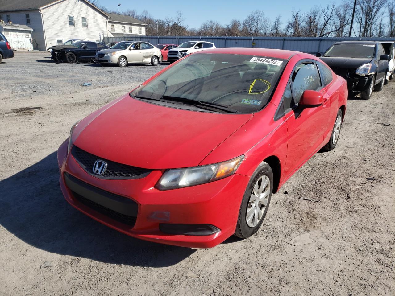 Photo 2 from auction – 2012 HONDA CIVIC LX with VIN 2HGFG3B56CH557738