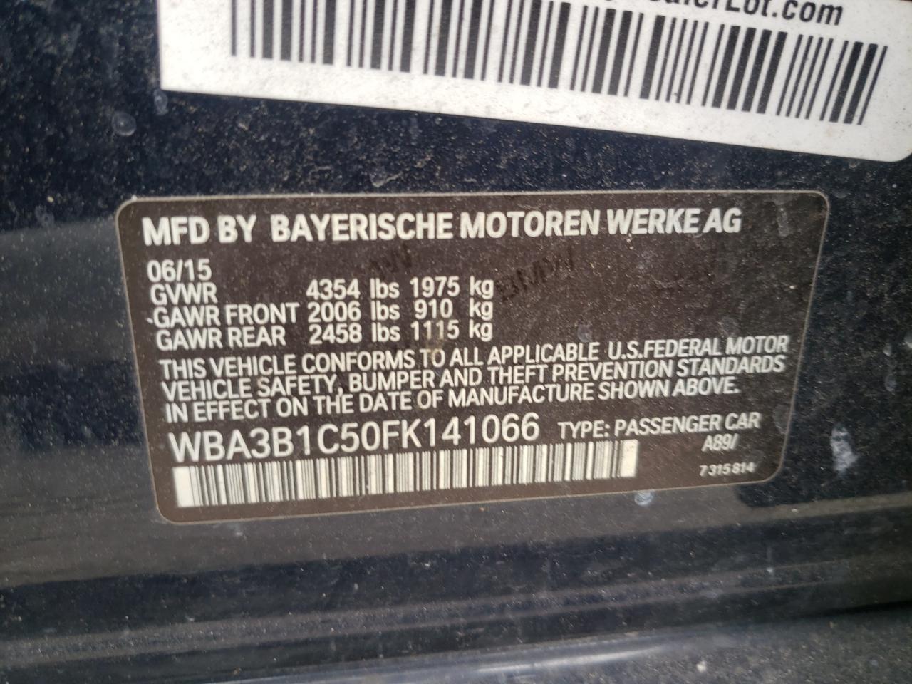 Photo 10 from auction – 2015 BMW 320 I with VIN WBA3B1C50FK141066