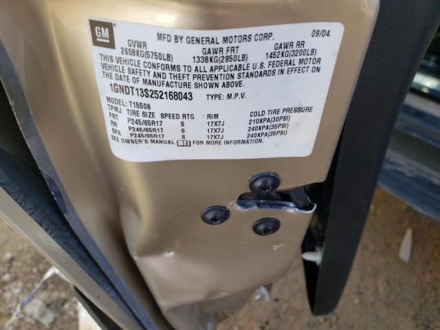 Photo 10 from auction – 2005 CHEVROLET TRAILBLAZE with VIN 1GNDT13S252168043