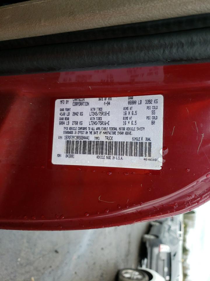 Photo 10 from auction – 1994 DODGE RAM 2500 with VIN 1B7KF26C9RS684441