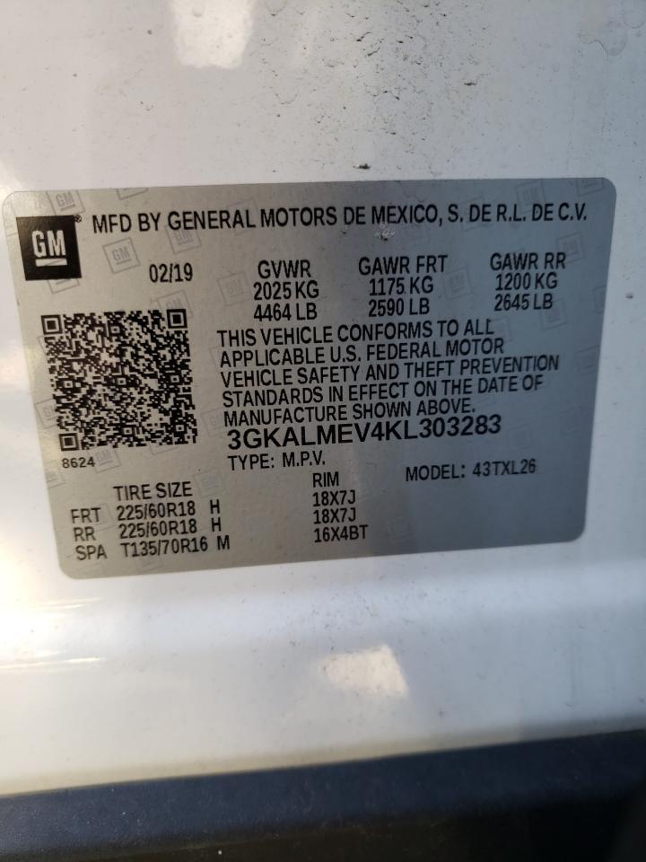 Photo 10 from auction – 2019 GMC TERRAIN SL with VIN 3GKALMEV4KL303283