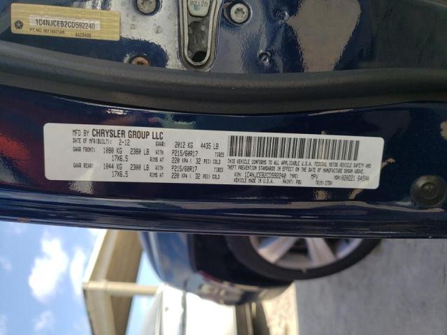 Photo 10 from auction – 2012 JEEP COMPASS LA with VIN 1C4NJCEB2CD592240