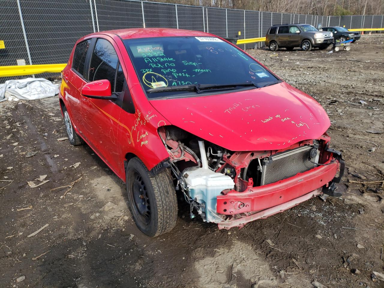 TOYOTA YARIS 2015 with VIN VNKKTUD37FA035091 - Photo from auction