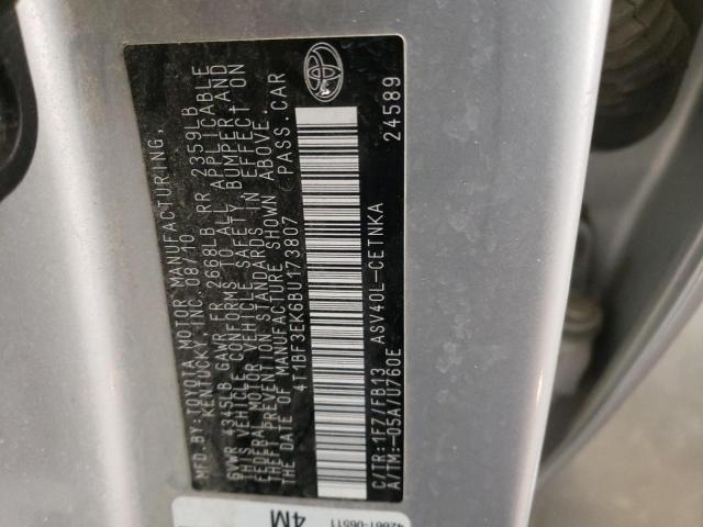 Photo 10 from auction – 2011 TOYOTA CAMRY BASE with VIN 4T1BF3EK6BU173807