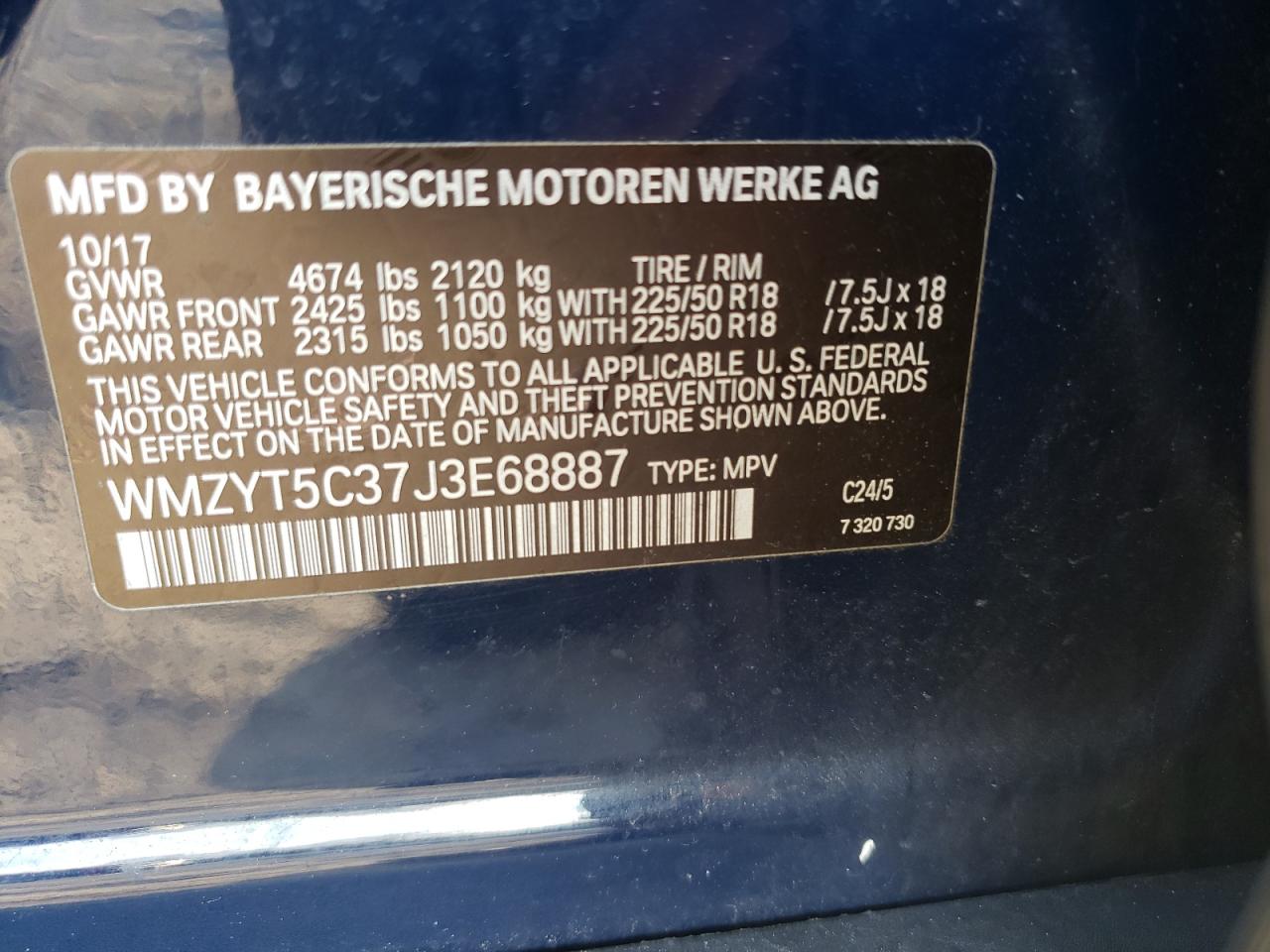Photo 10 from auction – 2018 MINI COOPER S C with VIN WMZYT5C37J3E68887
