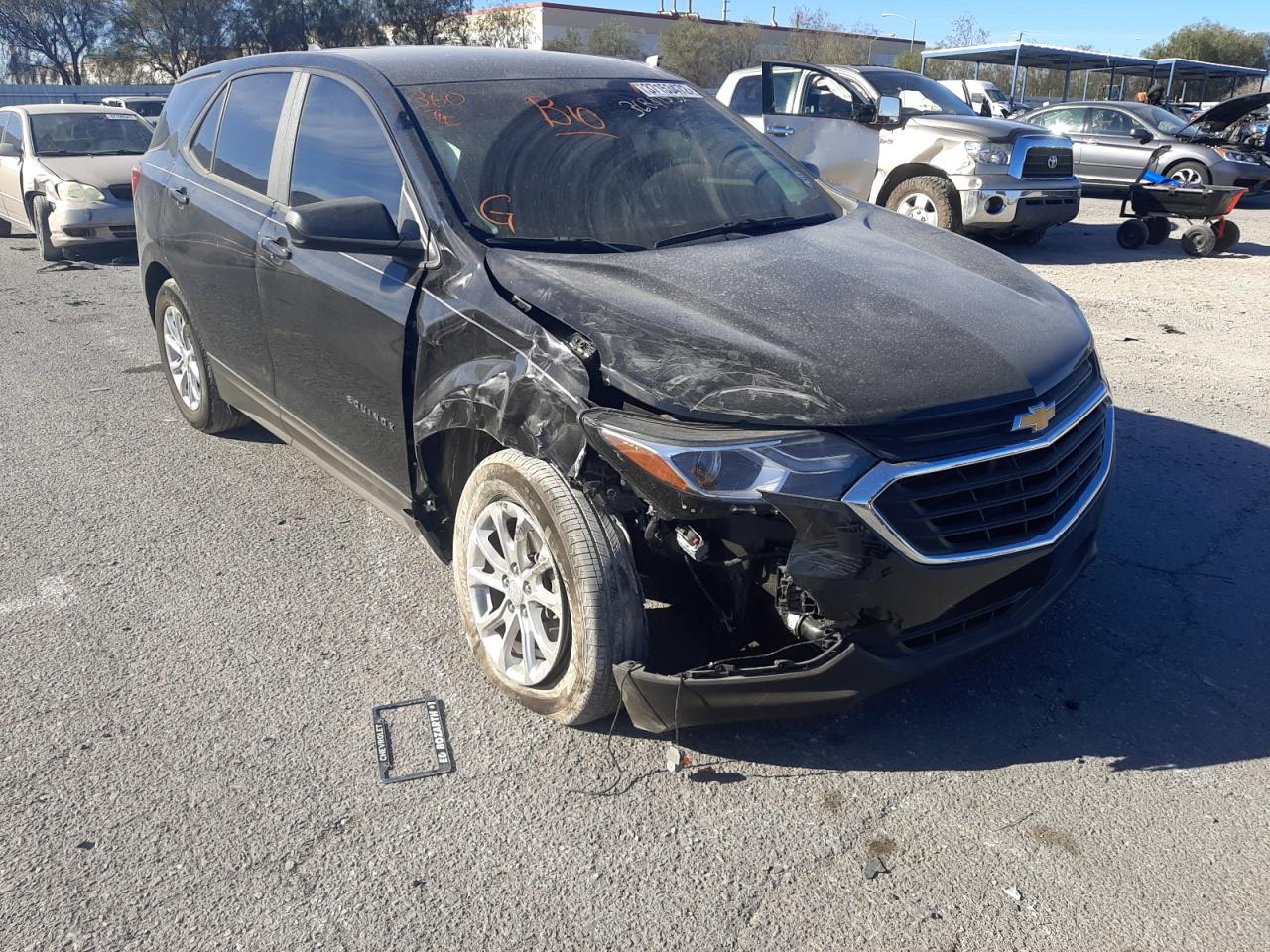 CHEVROLET EQUINOX LS 2021 with VIN 2GNAXHEV3M6104537 - Photo from auction