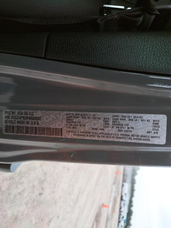 Photo 10 from auction – 2021 JEEP WRANGLER U with VIN 1C4JJXP62MW686582