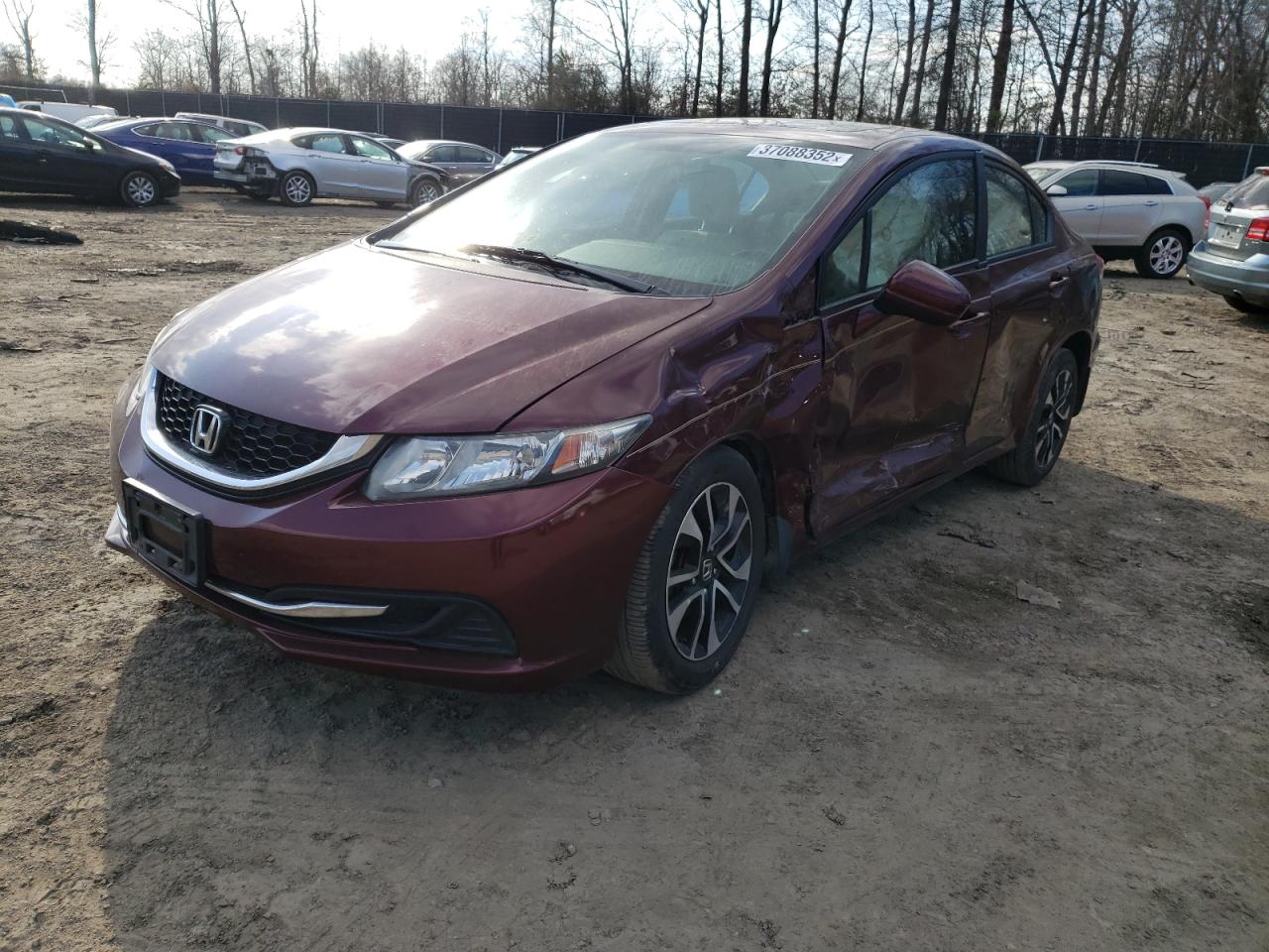 Photo 2 from auction – 2014 HONDA CIVIC EX with VIN 2HGFB2F82EH557347